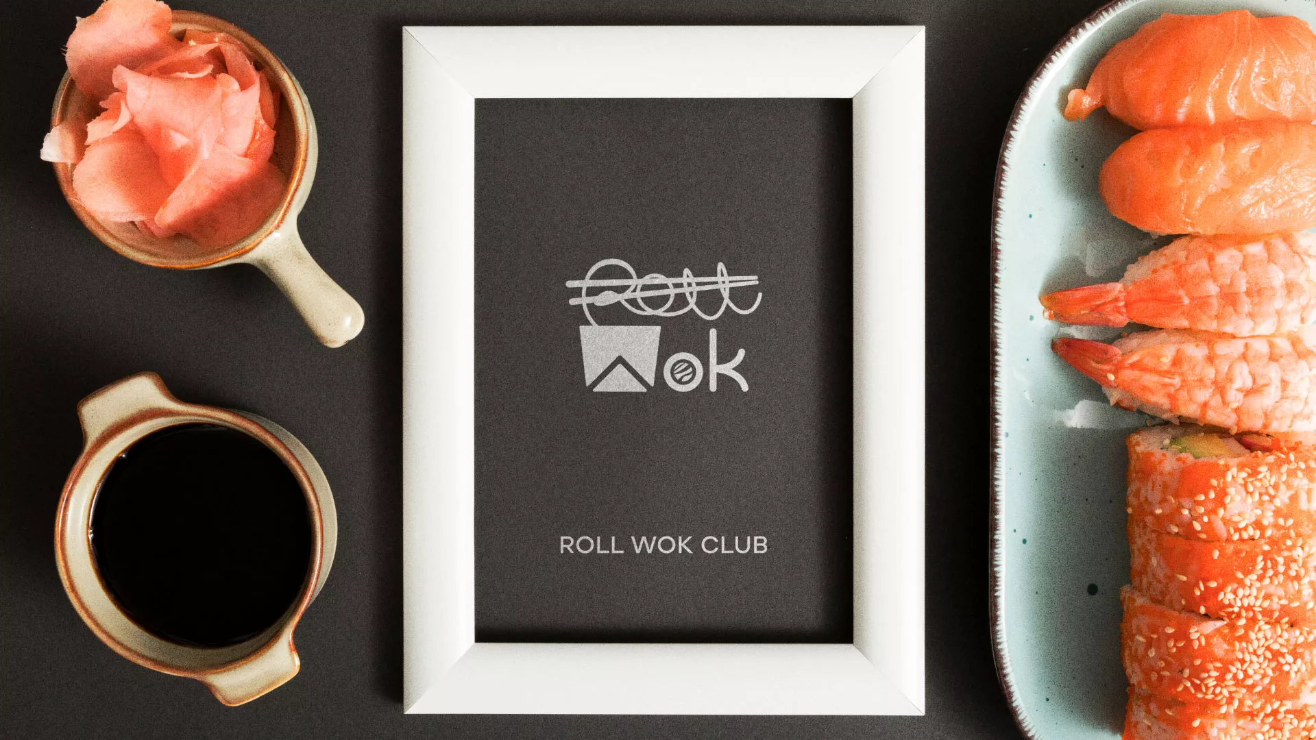 Разработка логотипа суши-бара «Roll Wok Club» в Куртамыше